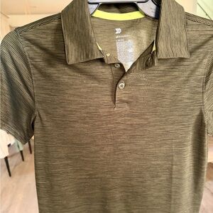 Kirkland Signature Olive Striped Polo Shirt